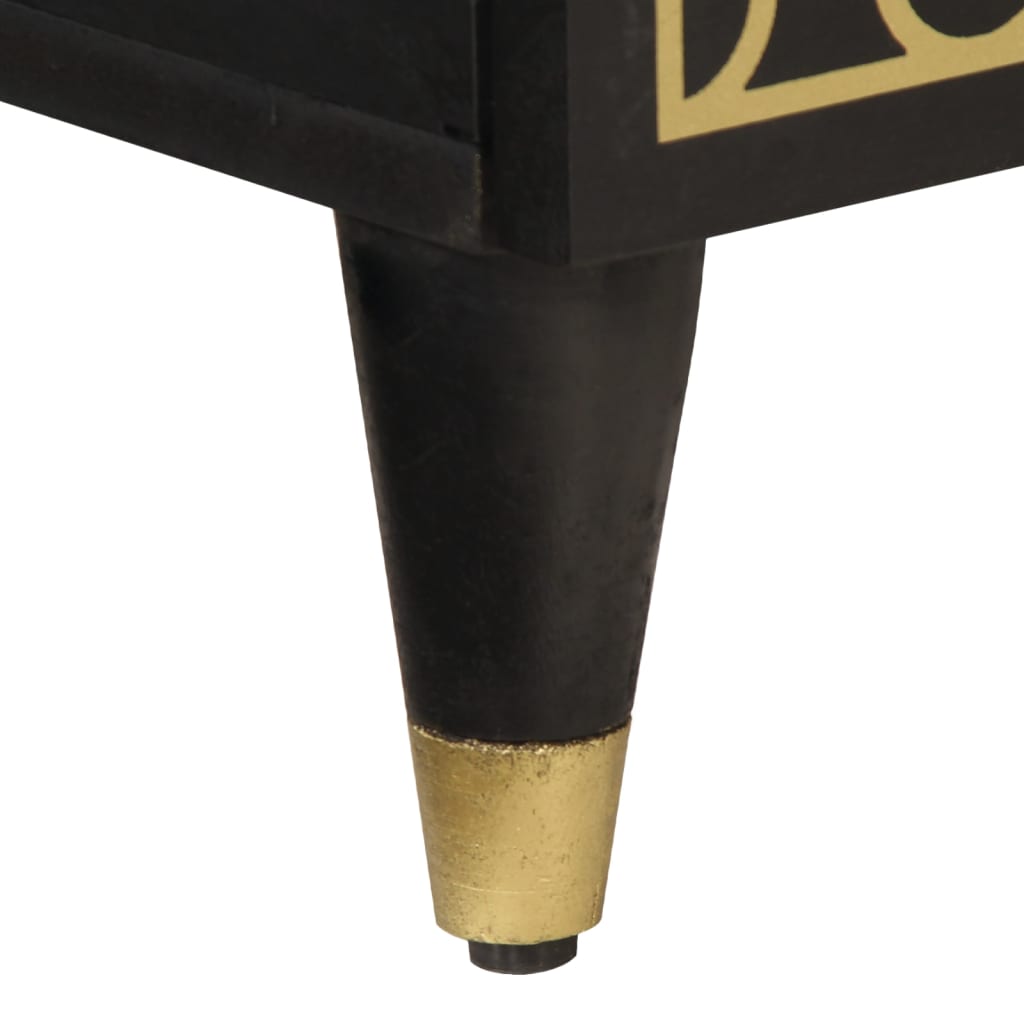 Comodini 2pz 40x33x46 cm in Legno Massello di Mango - homemem39