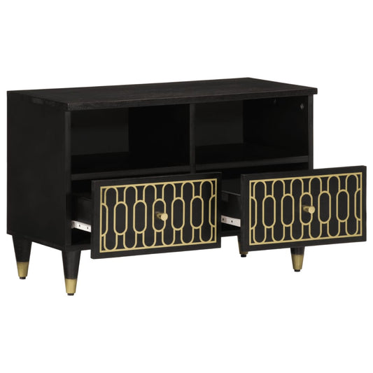 Mobile Porta TV 70x33x46 cm in Legno Massello di Mango - homemem39