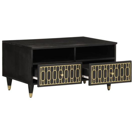 Tavolino da Salotto 80x54x40 cm in Legno Massello di Mango | homemem39