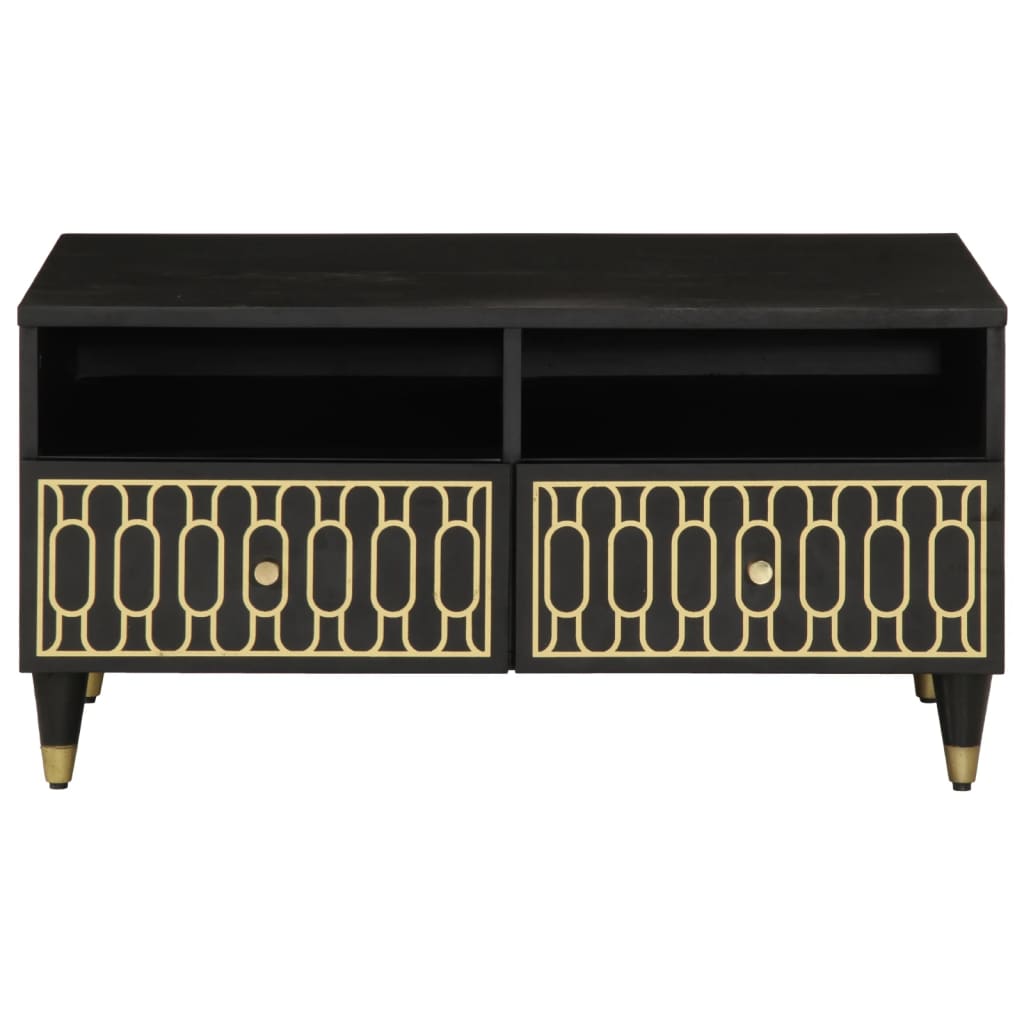 Tavolino da Salotto 80x54x40 cm in Legno Massello di Mango