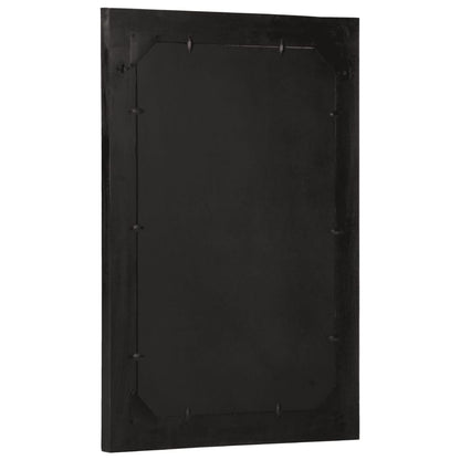 Specchio da Bagno 50x70x2,5 cm Legno Massello di Mango e Vetro