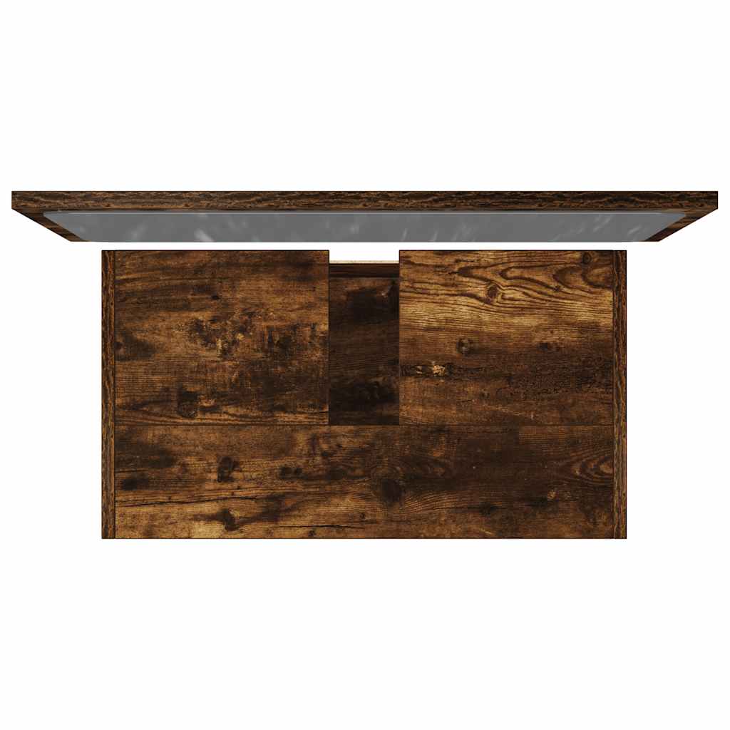 Set Mobili da Bagno 2 pz Rovere Fumo in Legno Multistrato | homemem39