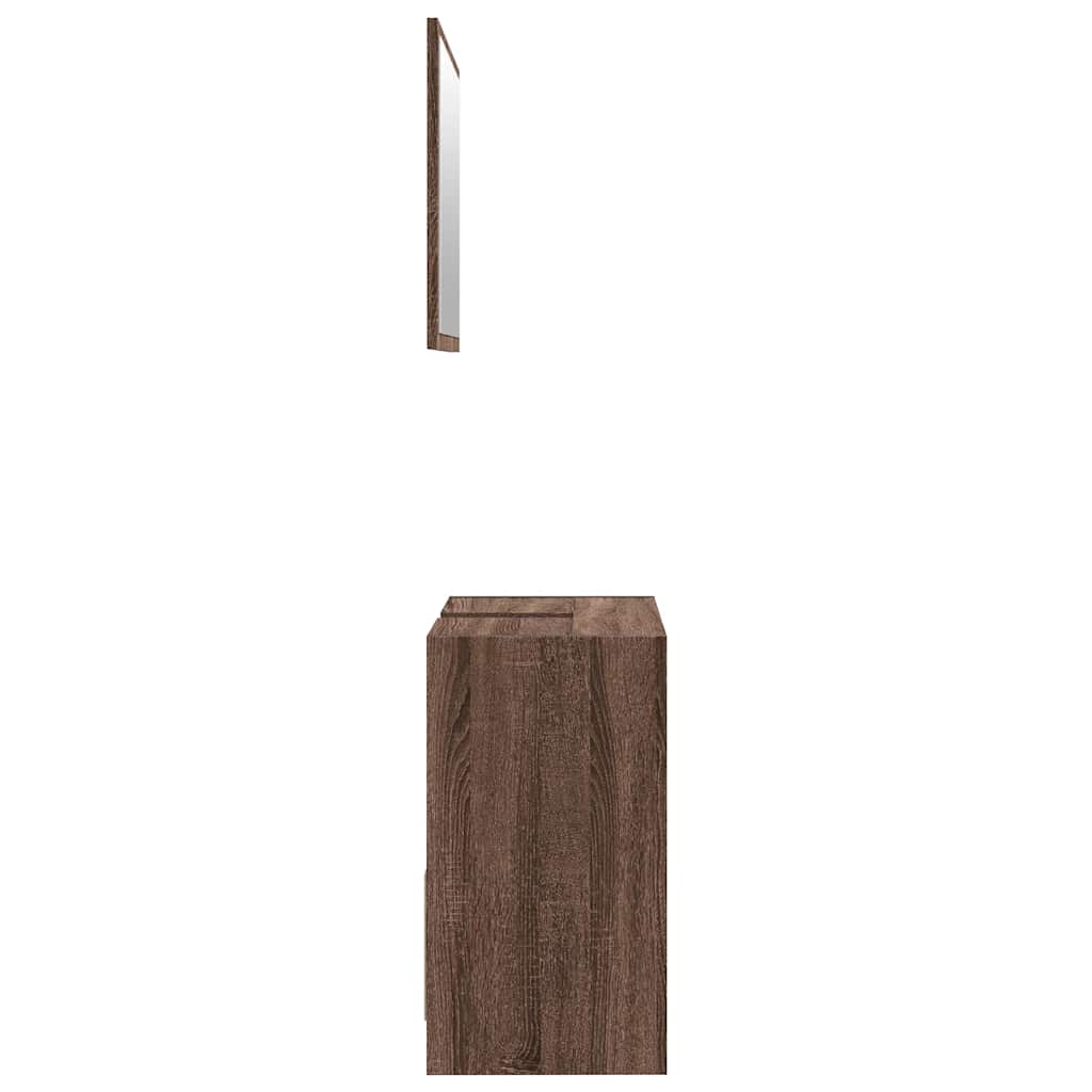Set Mobili da Bagno 2 pz Rovere Marrone in Legno Multistrato | homemem39
