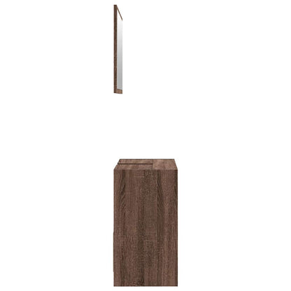 Set Mobili da Bagno 2 pz Rovere Marrone in Legno Multistrato | homemem39