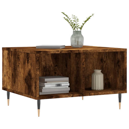 Tavolino da Salotto Rovere Fumo 60x50x36,5 cm Legno Multistrato | homemem39