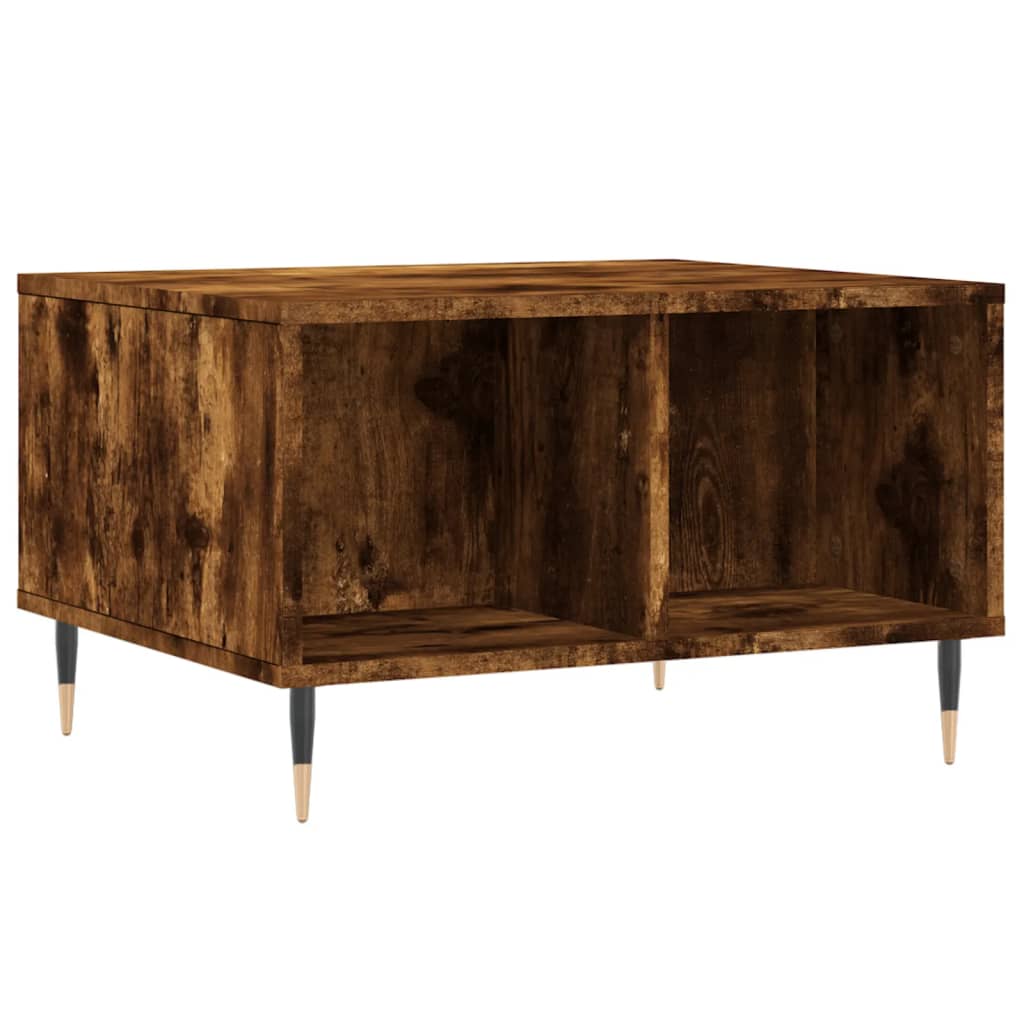 Tavolino da Salotto Rovere Fumo 60x50x36,5 cm Legno Multistrato | homemem39