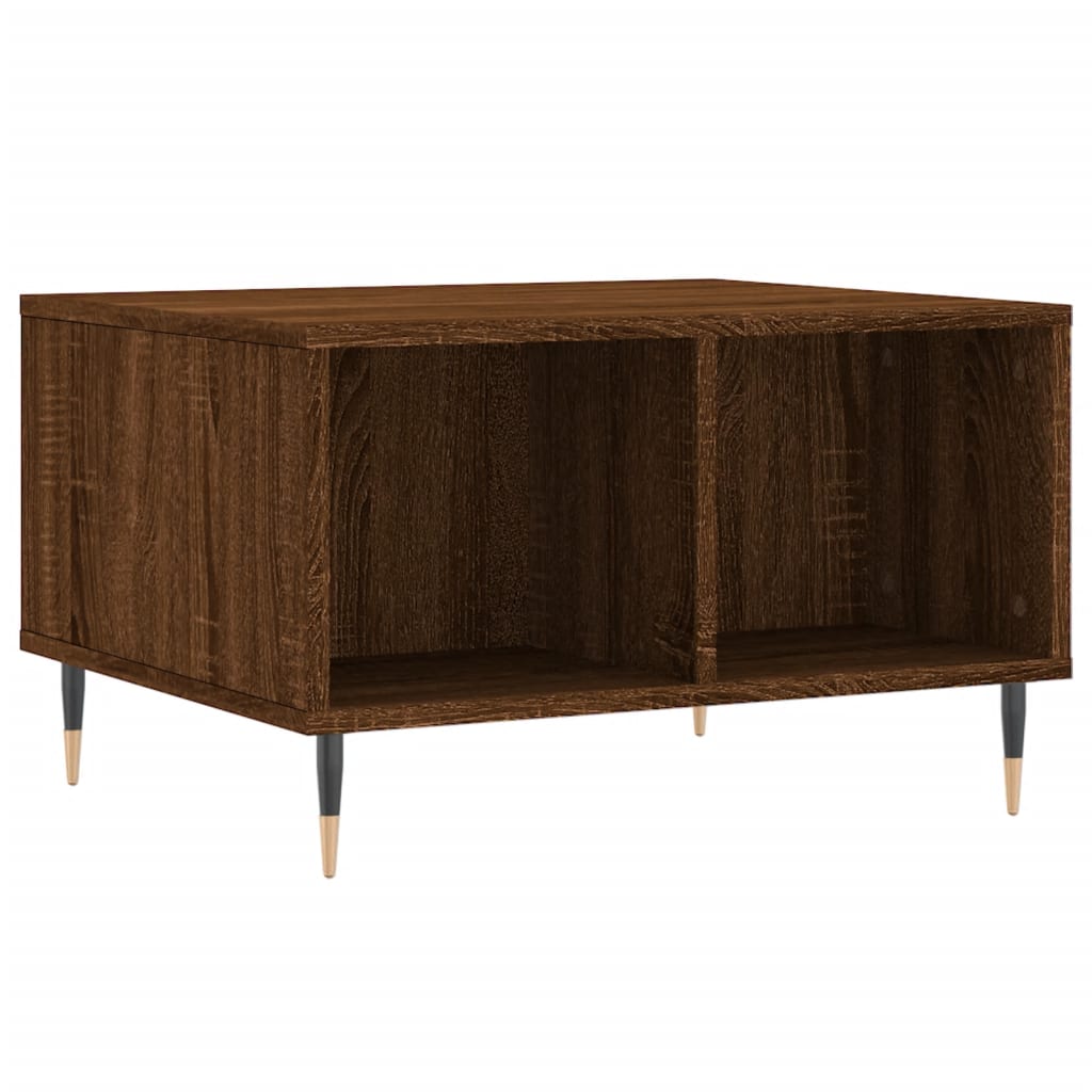 Tavolino da Salotto Rovere Marrone 60x50x36,5 cm in Multistrato | homemem39