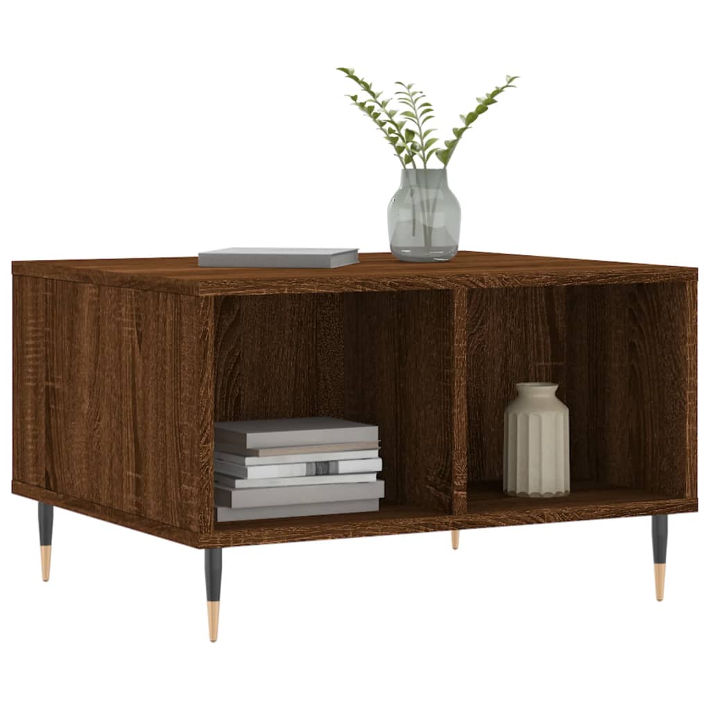 Tavolino da Salotto Rovere Marrone 60x50x36,5 cm in Multistrato | homemem39