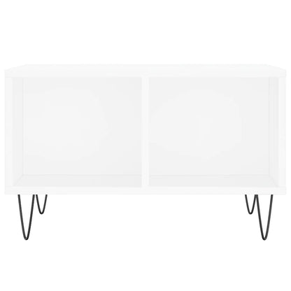 Tavolino da Salotto Bianco 60x50x36,5 cm in Legno Multistrato
