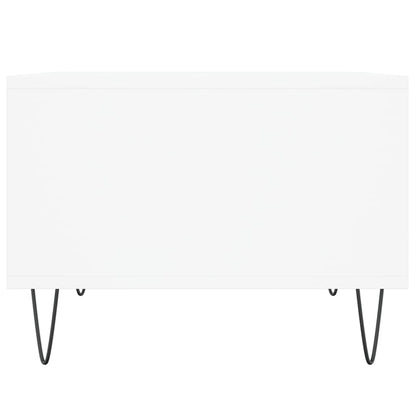 Tavolino da Salotto Bianco 60x50x36,5 cm in Legno Multistrato