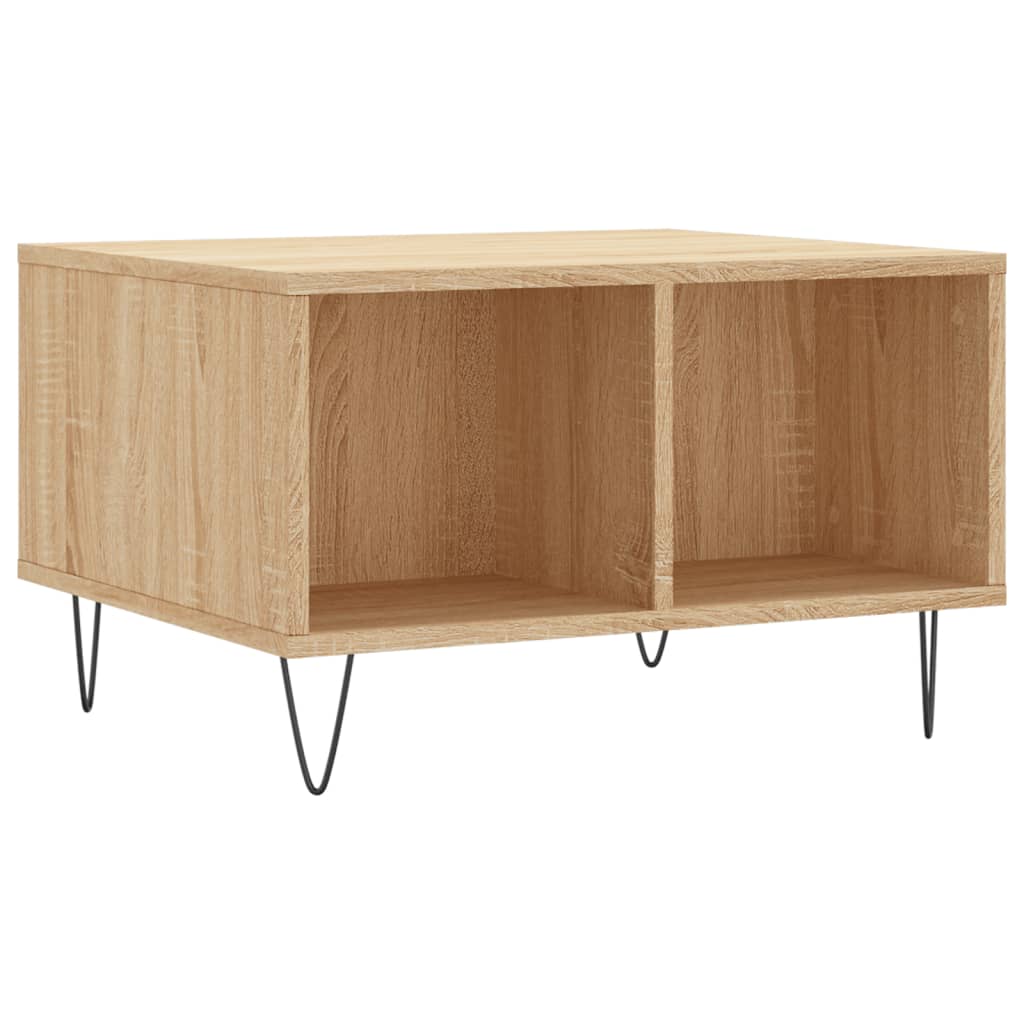 Tavolino Salotto Rovere Sonoma 60x50x36,5 cm Legno Multistrato