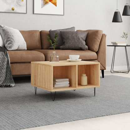 Tavolino Salotto Rovere Sonoma 60x50x36,5 cm Legno Multistrato