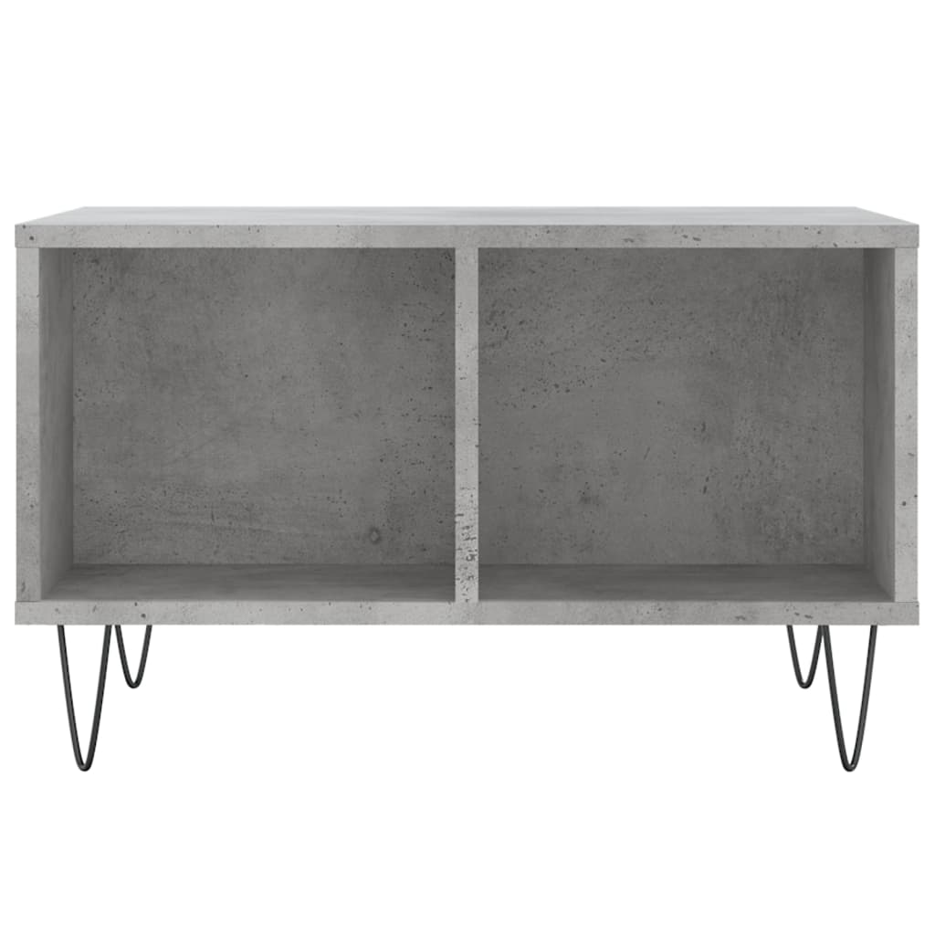 Tavolino Salotto Grigio Cemento 60x50x36,5 cm Legno Multistrato