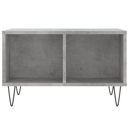 Tavolino Salotto Grigio Cemento 60x50x36,5 cm Legno Multistrato