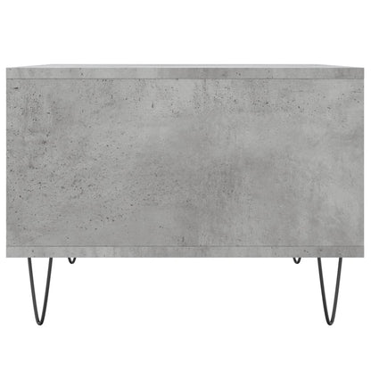 Tavolino Salotto Grigio Cemento 60x50x36,5 cm Legno Multistrato