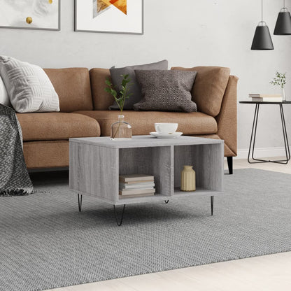 Tavolino da Salotto grigio sonoma 60x50x36,5 cm in Multistrato