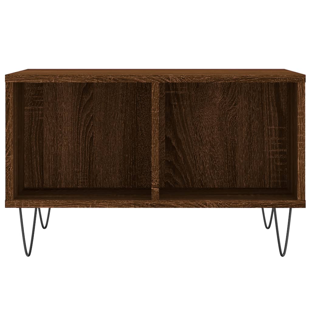 Tavolino da Salotto Rovere Marrone 60x50x36,5 cm in Multistrato