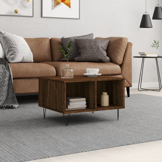 Tavolino da Salotto Rovere Marrone 60x50x36,5 cm in Multistrato | homemem39