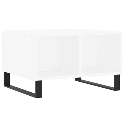 Tavolino da Salotto Bianco 60x50x36,5 cm in Legno Multistrato | homemem39