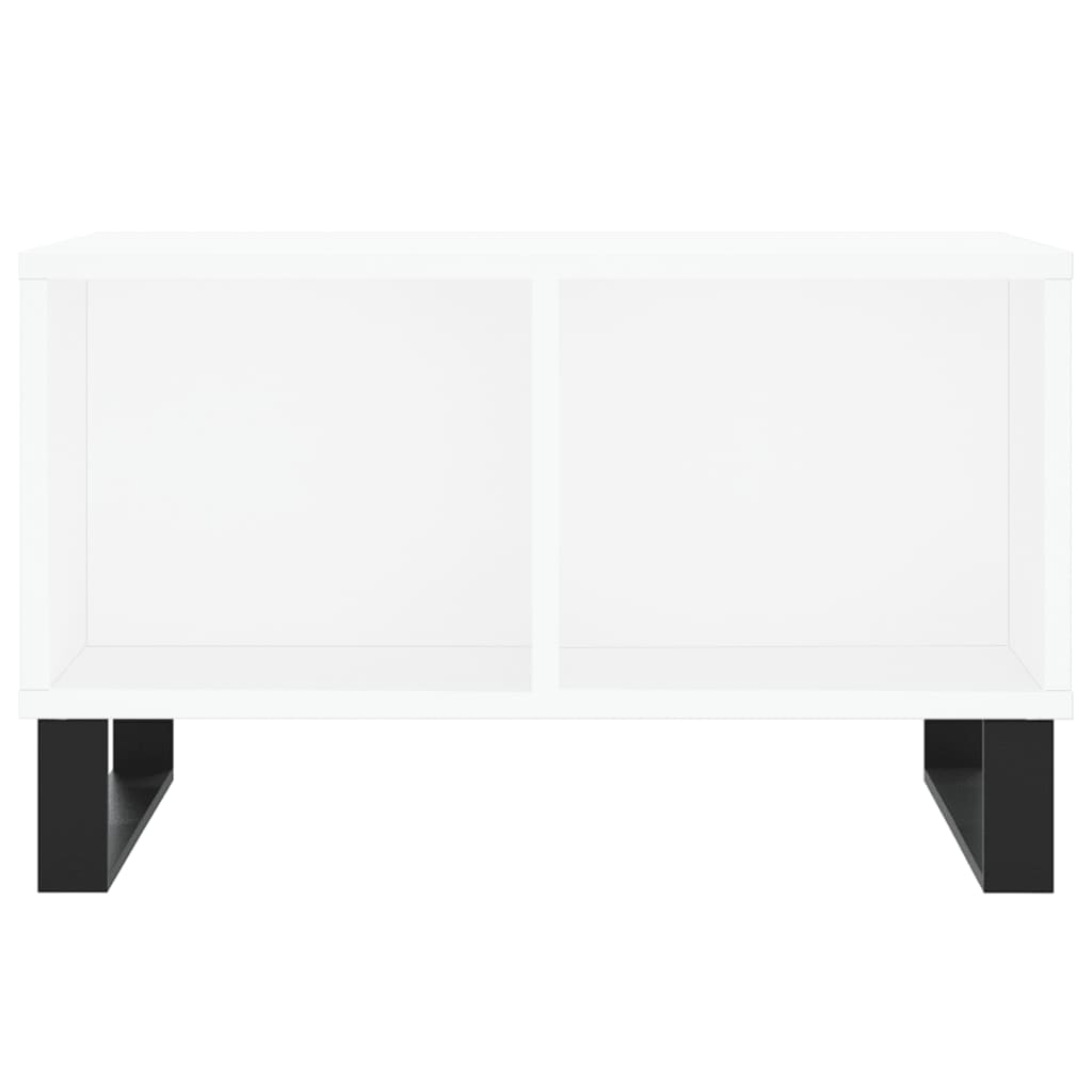 Tavolino da Salotto Bianco 60x50x36,5 cm in Legno Multistrato