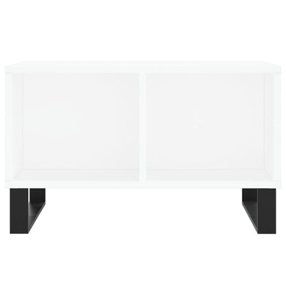 Tavolino da Salotto Bianco 60x50x36,5 cm in Legno Multistrato
