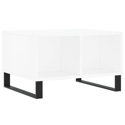 Tavolino da Salotto Bianco 60x50x36,5 cm in Legno Multistrato | homemem39