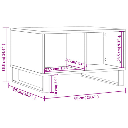 Tavolino da Salotto grigio sonoma 60x50x36,5 cm in Multistrato | homemem39