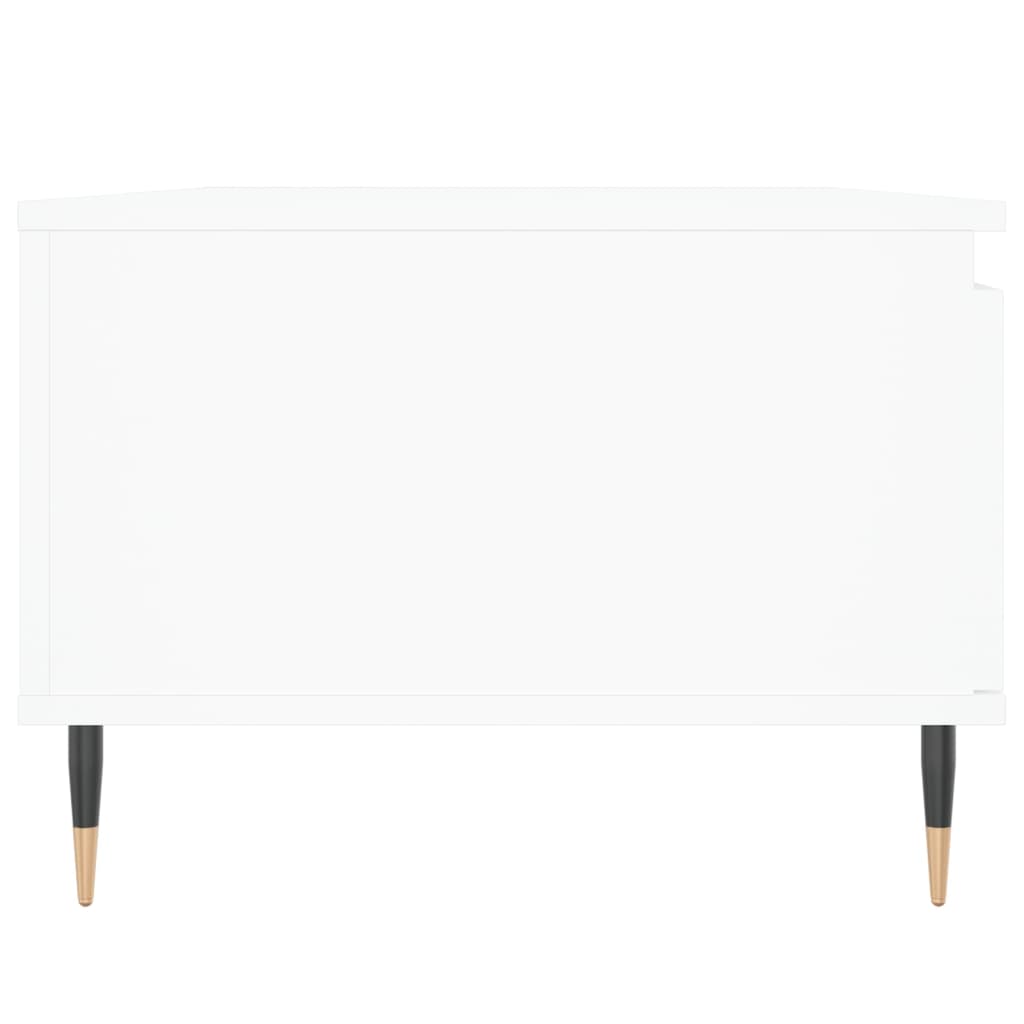 Tavolino da Salotto Bianco 90x50x36,5 cm in Legno Multistrato | homemem39