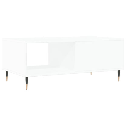 Tavolino da Salotto Bianco 90x50x36,5 cm in Legno Multistrato | homemem39