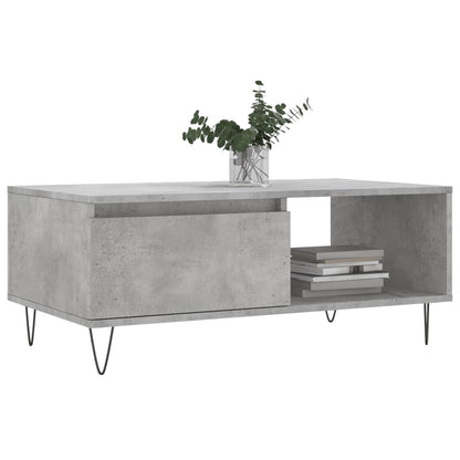 Tavolino Salotto Grigio Cemento 90x50x36,5 cm Legno Multistrato | homemem39
