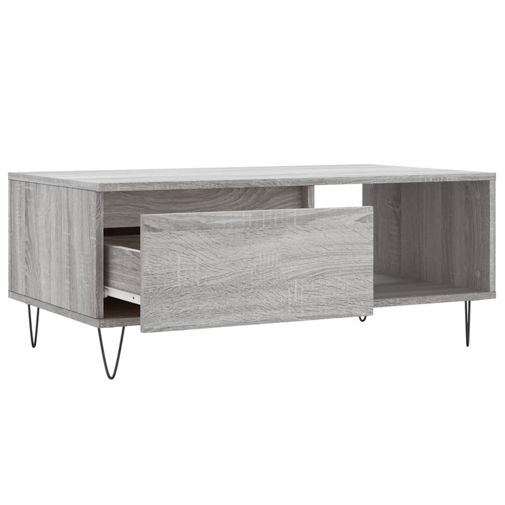 Tavolino Salotto Grigio Sonoma 90x50x36,5 cm Legno Multistrato | homemem39