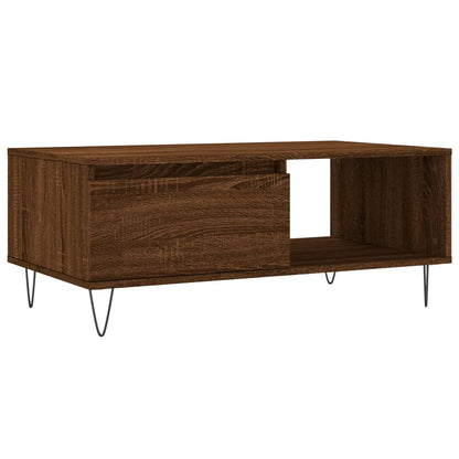 Tavolino da Salotto Rovere Marrone 90x50x36,5 cm in Multistrato | homemem39