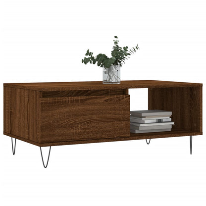Tavolino da Salotto Rovere Marrone 90x50x36,5 cm in Multistrato | homemem39