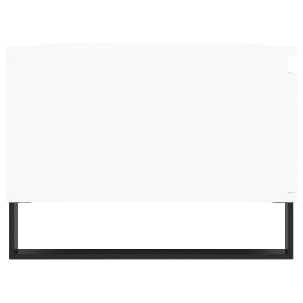 Tavolino da Salotto Bianco 90x50x36,5 cm in Legno Multistrato | homemem39