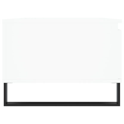 Tavolino da Salotto Bianco 90x50x36,5 cm in Legno Multistrato | homemem39