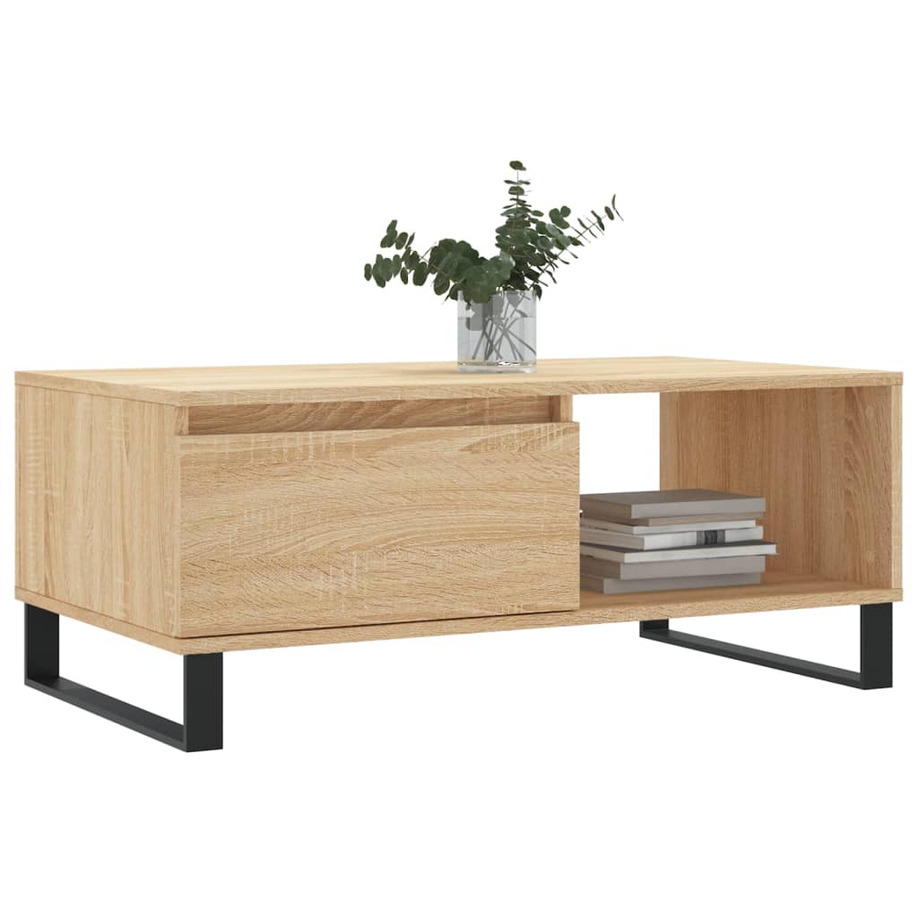 Tavolino Salotto Rovere Sonoma 90x50x36,5 cm Legno Multistrato | homemem39
