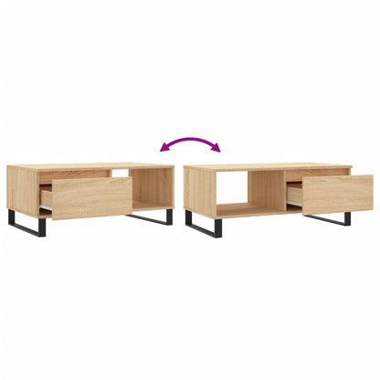 Tavolino Salotto Rovere Sonoma 90x50x36,5 cm Legno Multistrato