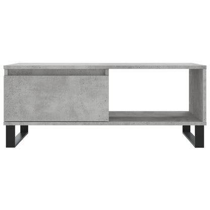 Tavolino Salotto Grigio Cemento 90x50x36,5 cm Legno Multistrato | homemem39