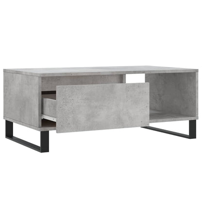 Tavolino Salotto Grigio Cemento 90x50x36,5 cm Legno Multistrato | homemem39