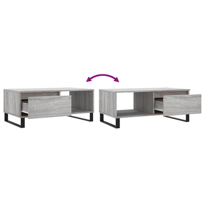 Tavolino Salotto Grigio Sonoma 90x50x36,5 cm Legno Multistrato | homemem39