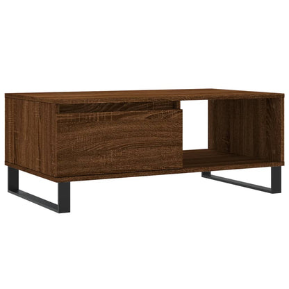 Tavolino da Salotto Rovere Marrone 90x50x36,5 cm in Multistrato | homemem39