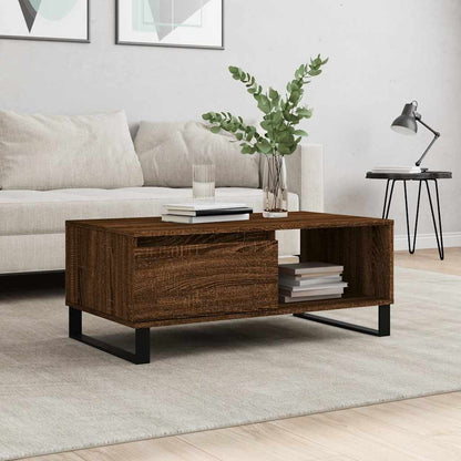 Tavolino da Salotto Rovere Marrone 90x50x36,5 cm in Multistrato | homemem39