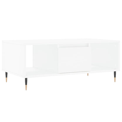 Tavolino da Salotto Bianco 90x50x36,5 cm in Legno Multistrato