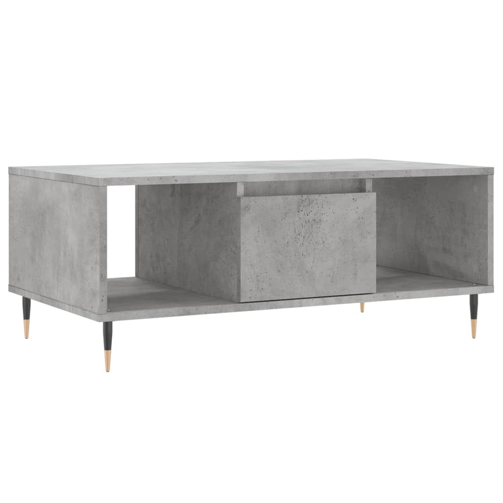 Tavolino Salotto Grigio Cemento 90x50x36,5 cm Legno Multistrato | homemem39