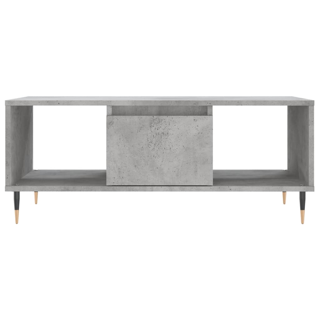 Tavolino Salotto Grigio Cemento 90x50x36,5 cm Legno Multistrato | homemem39