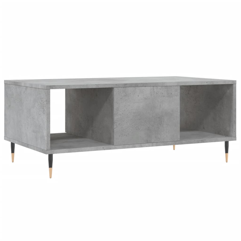 Tavolino Salotto Grigio Cemento 90x50x36,5 cm Legno Multistrato | homemem39