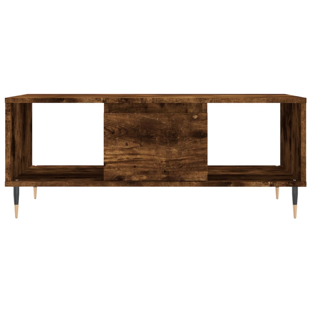 Tavolino da Salotto Rovere Fumo 90x50x36,5 cm Legno Multistrato | homemem39