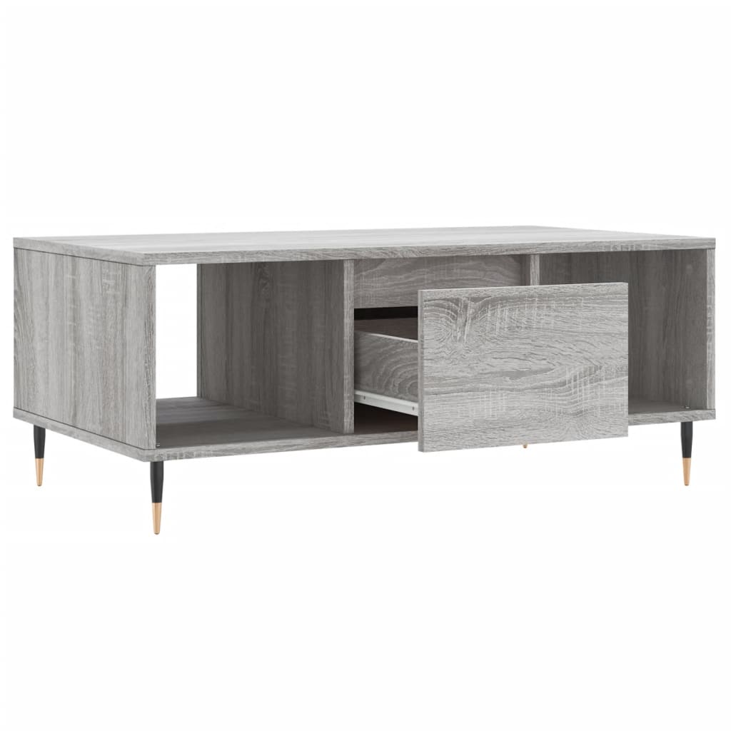 Tavolino Salotto Grigio Sonoma 90x50x36,5 cm Legno Multistrato | homemem39