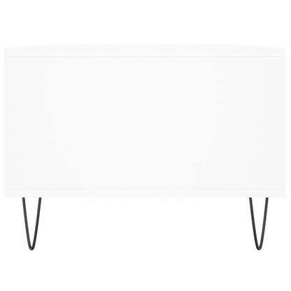 Tavolino da Salotto Bianco 90x50x36,5 cm in Legno Multistrato | homemem39
