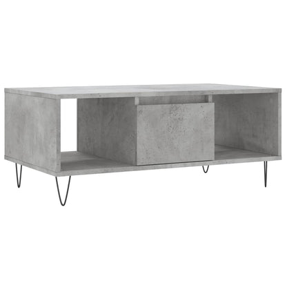 Tavolino Salotto Grigio Cemento 90x50x36,5 cm Legno Multistrato | homemem39